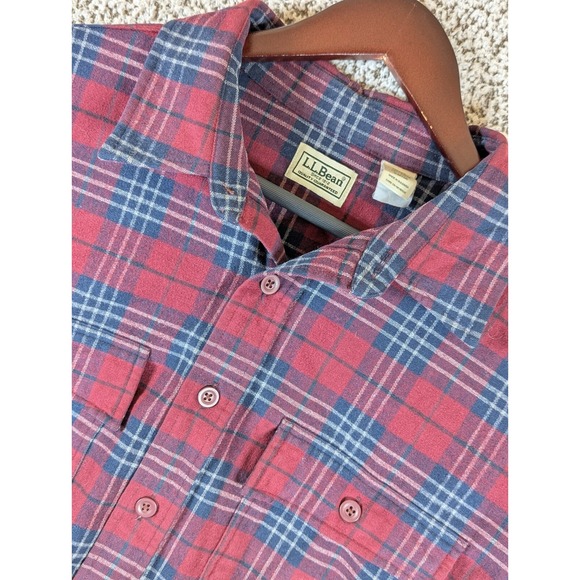 Vintage L.L. Bean‎ Flannel Shirt Button Up Men's XL Multi Color Tartan Plaid - Picture 1 of 8